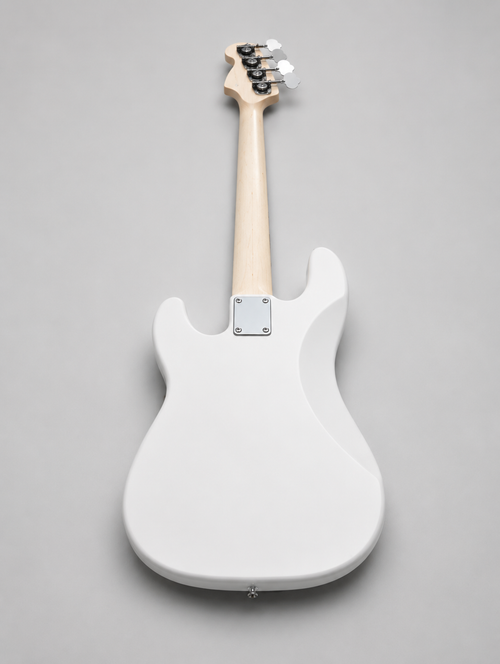Bajo Eléctrico 4 Cuerdas Blanco Premium – Diapasón de Palisandro