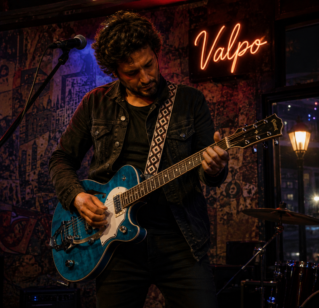 Guitarra Vintage Blue Trémolo