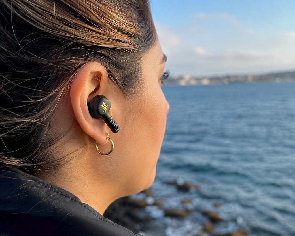 Audífonos Inalámbricos Bluetooth Marshall Motif II ANC – Cancelación Activa de Ruido – Negro y Dorado (Edición HK)