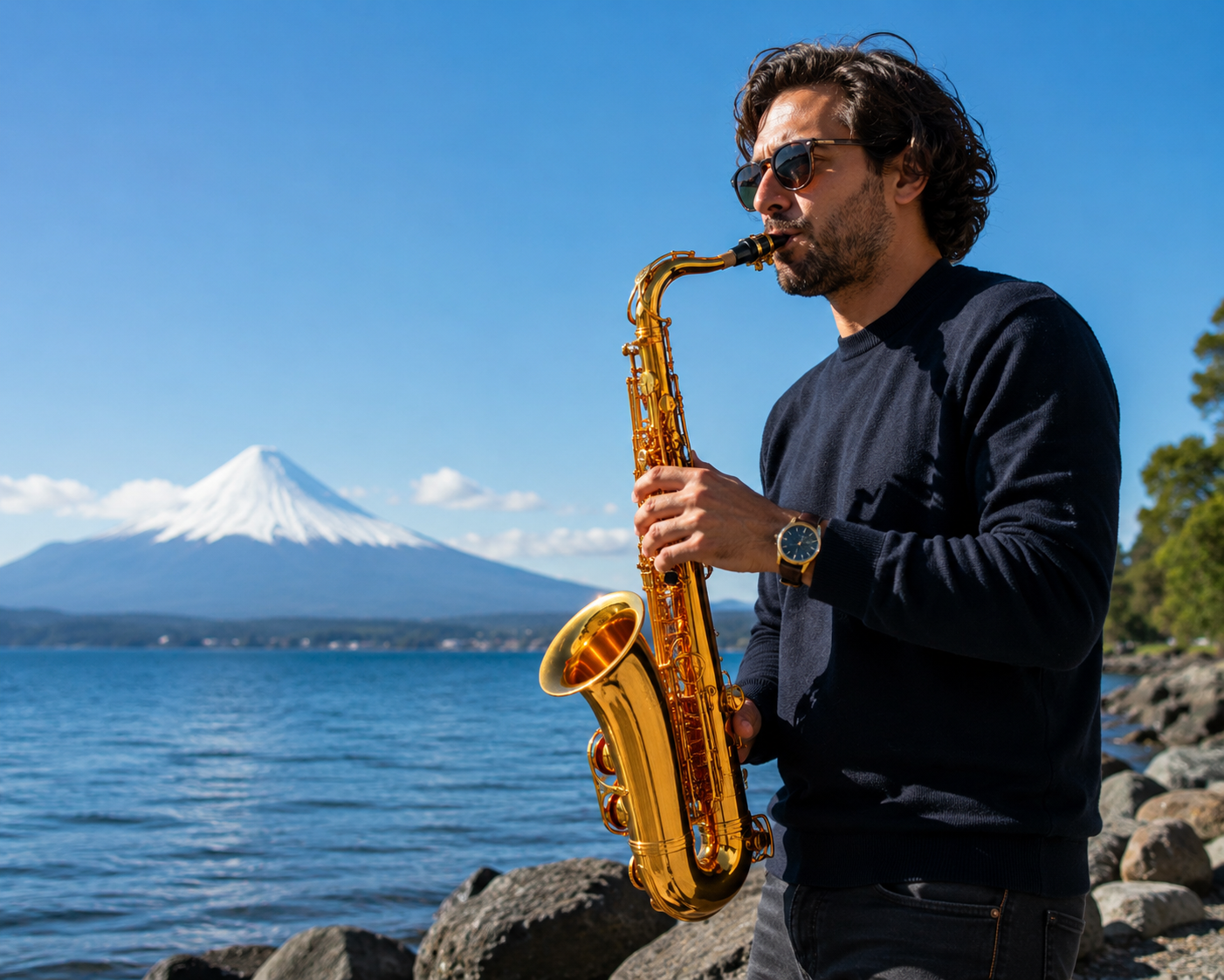 Saxofón Tenor alta calidad, color café, cobre, plano B, Sax Tenor Mark VI, boquilla de bronce Retro