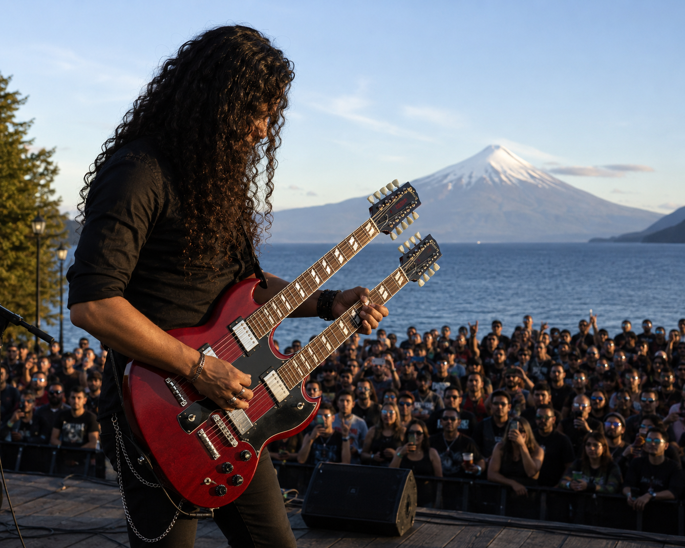 Guitarra Eléctrica Doble Mástil 12+6 Cuerdas