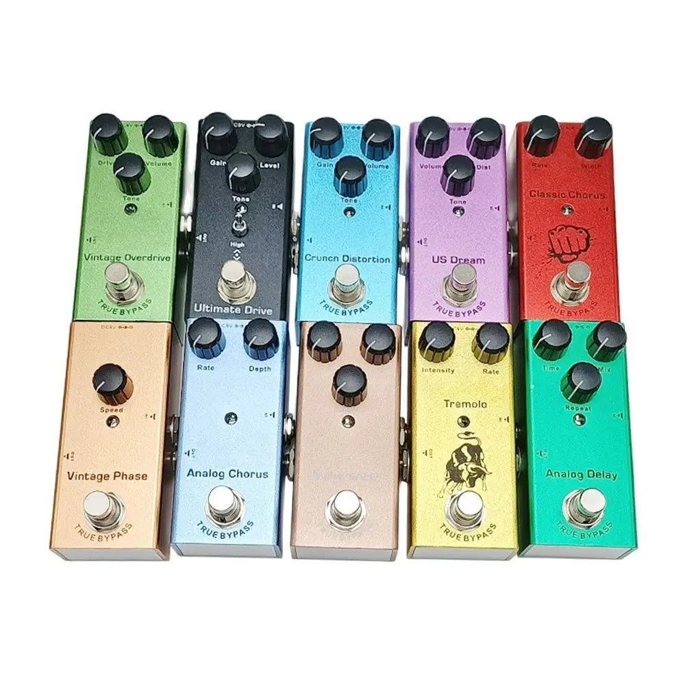Pedal Efecto Guitarra: Vintage overdrive/US Dream/Classic Chorus/Vintage Phase/Tremolo/Analog delay/Digital Delay/Ultimate Drive