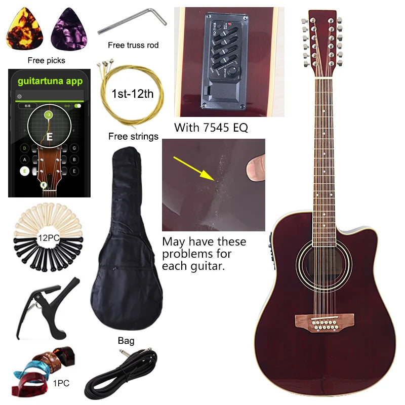 Guitarra Electroacústica 12 Cuerdas
