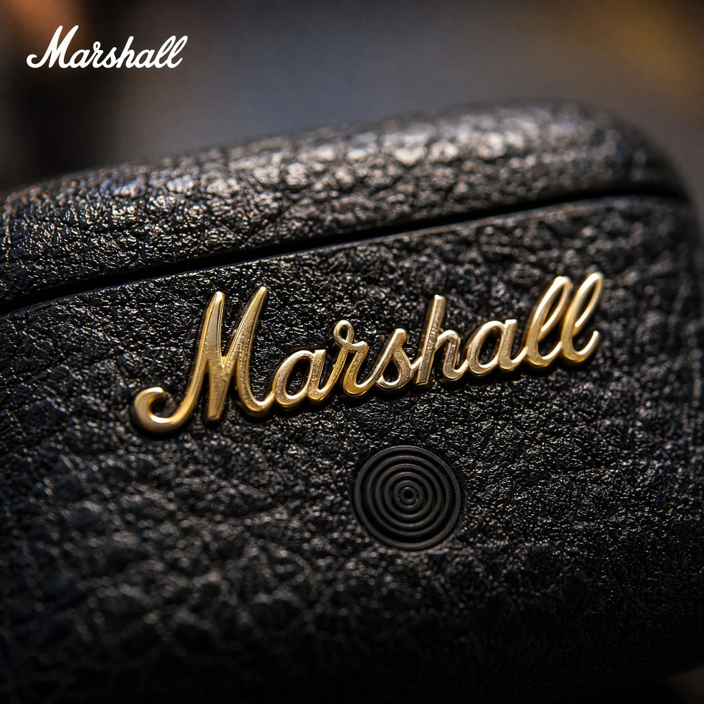 Audífonos Inalámbricos Bluetooth Marshall Motif II ANC – Cancelación Activa de Ruido – Negro y Dorado (Edición HK)