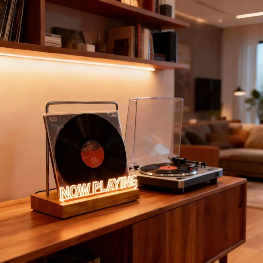 Now playing Soporte para Discos de Vinilo