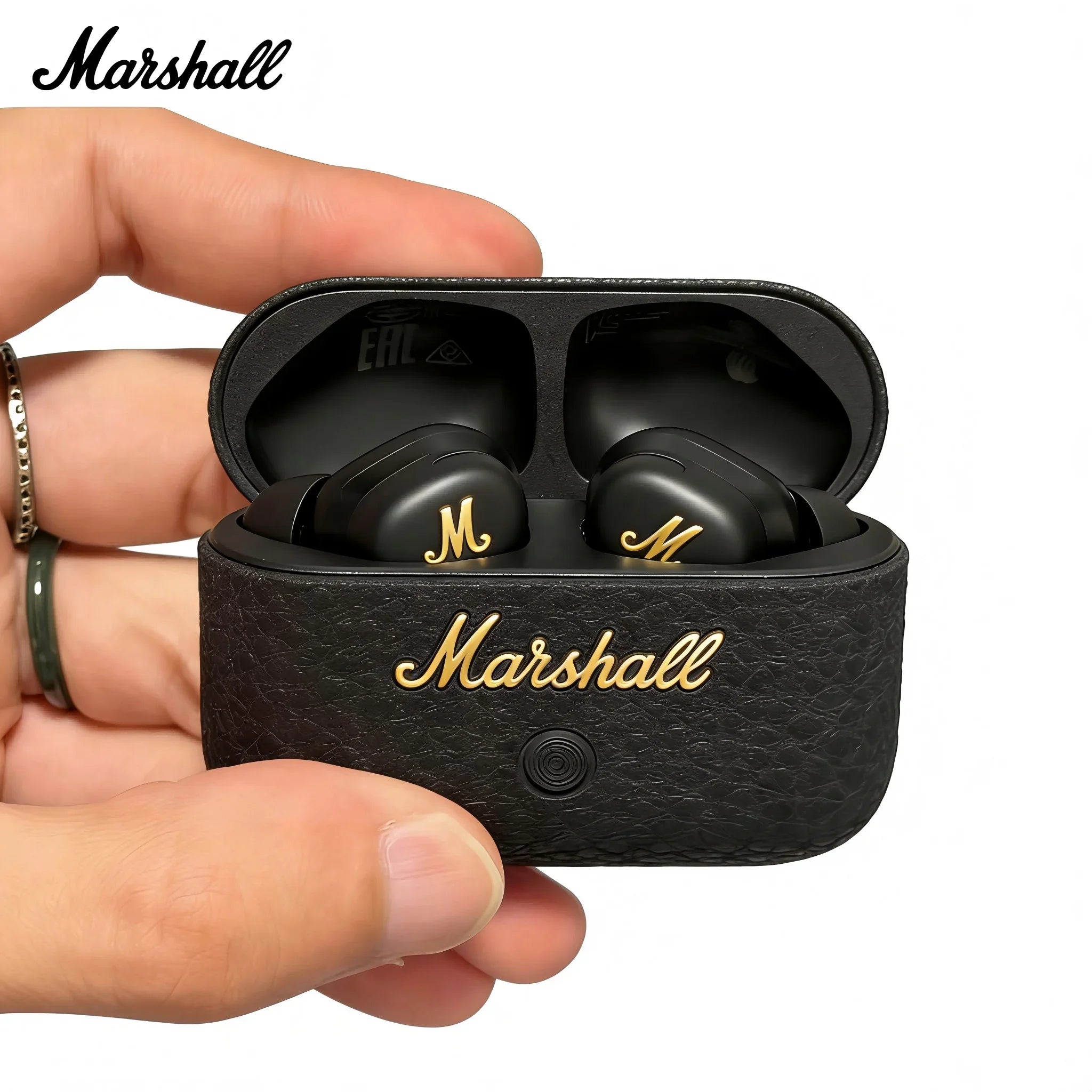 Audífonos Inalámbricos Bluetooth Marshall Motif II ANC – Cancelación Activa de Ruido – Negro y Dorado (Edición HK)