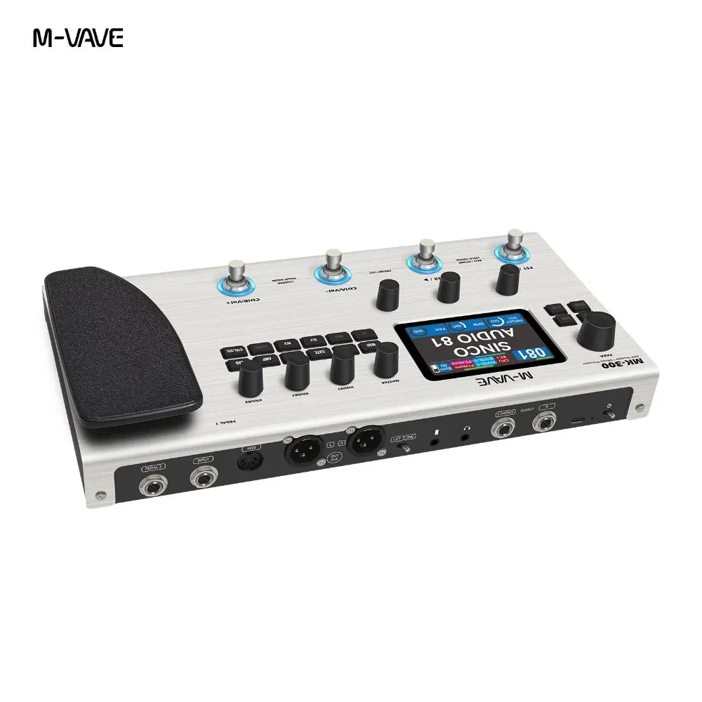 M-VAVE MK-300 – Pedalera Multiefectos para Guitarra y Bajo con Looper, Ritmos y Modelado Neural