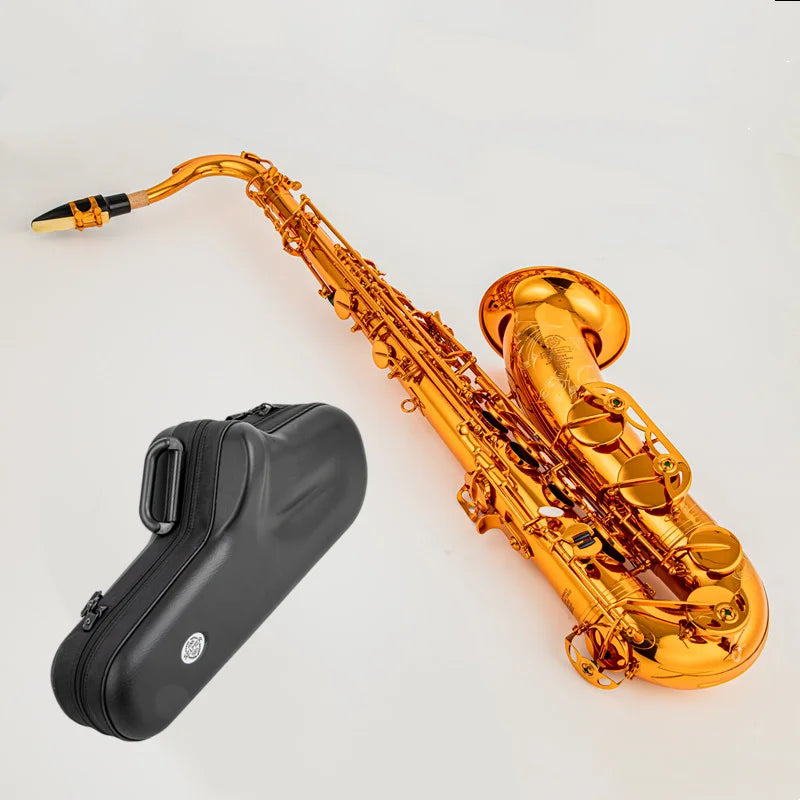 Saxofón Tenor alta calidad, color café, cobre, plano B, Sax Tenor Mark VI, boquilla de bronce Retro
