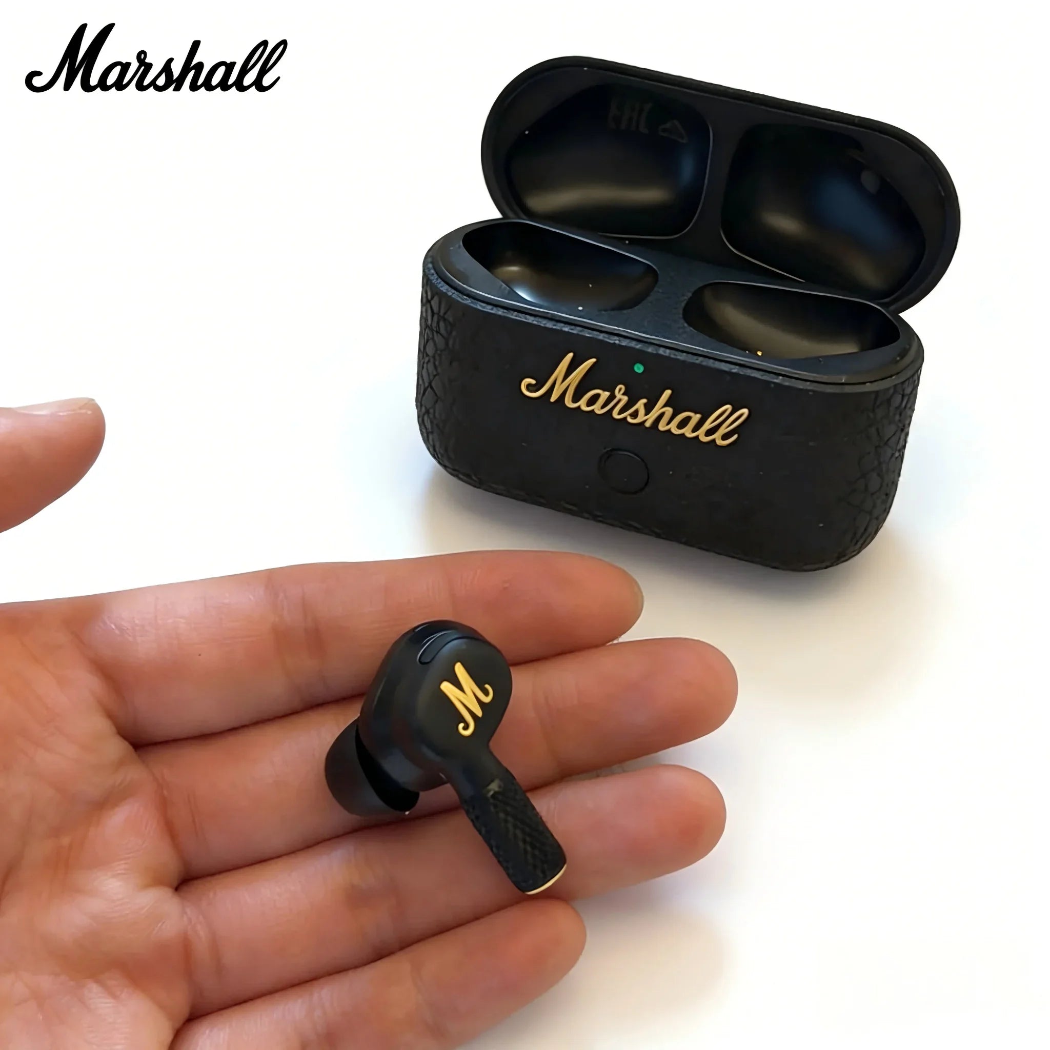 Audífonos Inalámbricos Bluetooth Marshall Motif II ANC – Cancelación Activa de Ruido – Negro y Dorado (Edición HK)