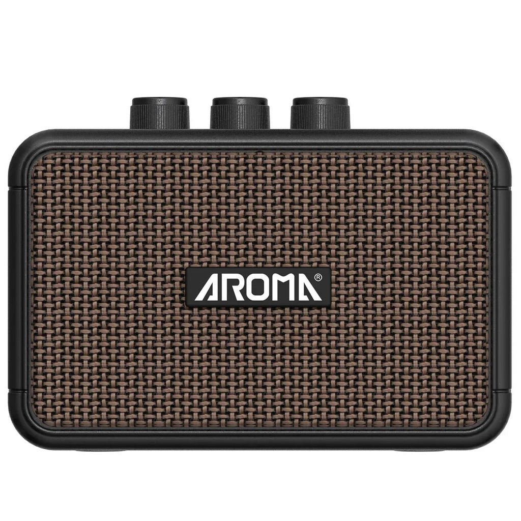 Mini Amplificador de Guitarra Aroma AG-04 Bluetooth 5W Portátil para Guitarra Eléctrica