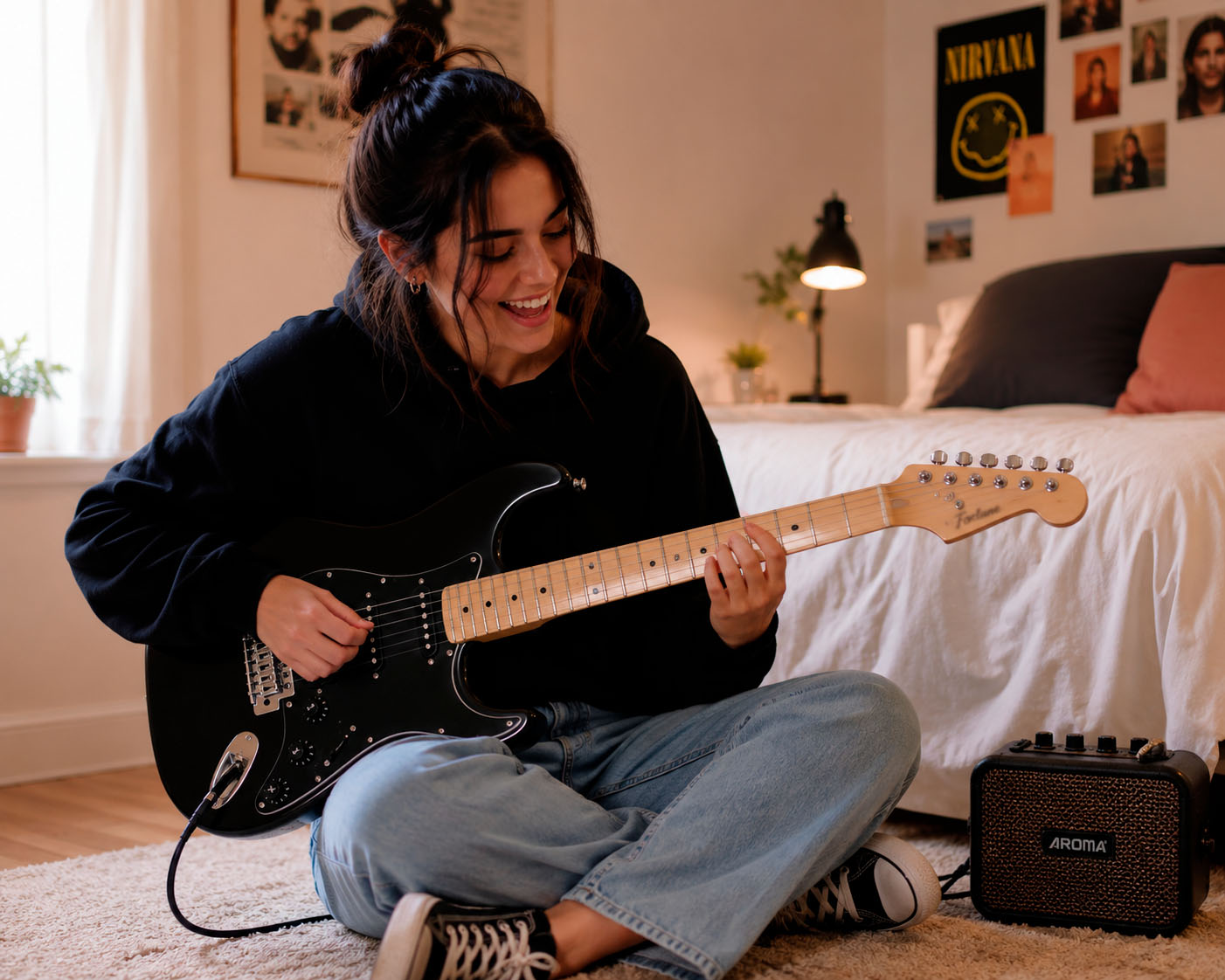 Guitarra Eléctrica ST00S Fortune Black Stratocaster Style 6 Cuerdas
